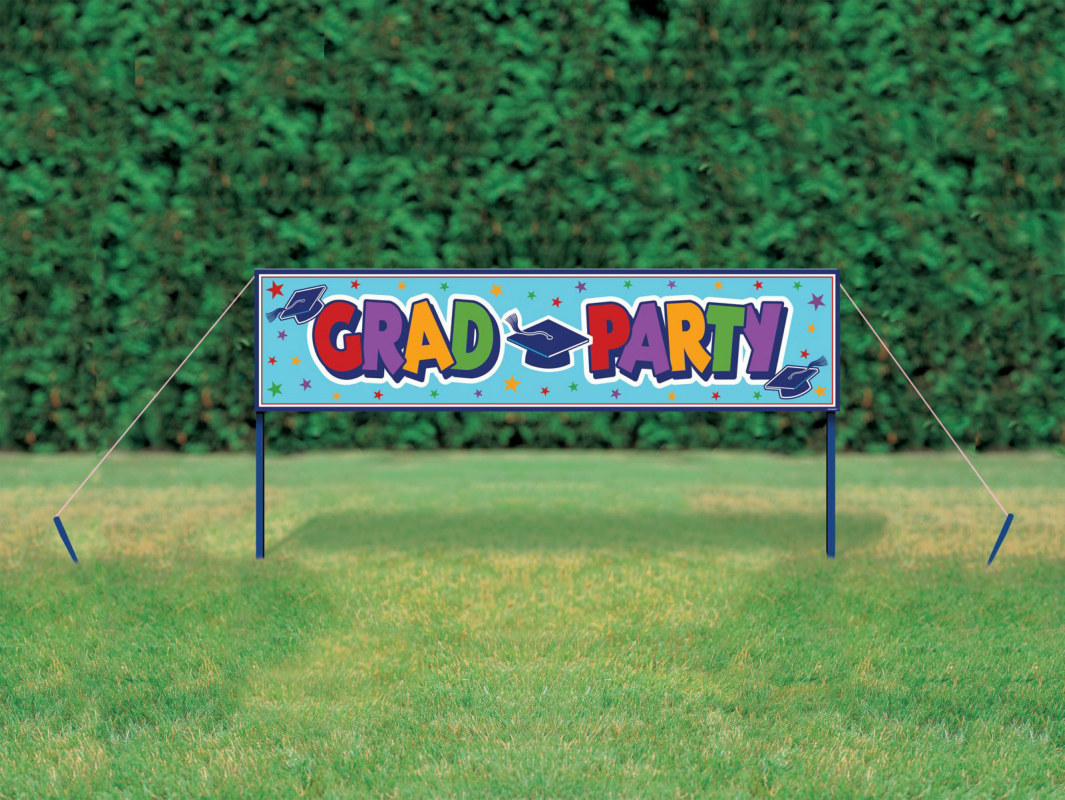 5' Graduation Party Lawn Banner - Click Image to Close