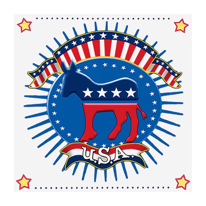 Election Time Democrat Lunch Napkins (16 count) - Click Image to Close