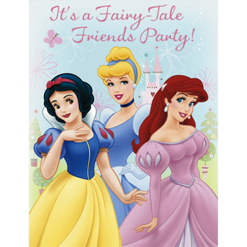 Disney's Princess Fairy Tale Friends Invitations (8 count) - Click Image to Close