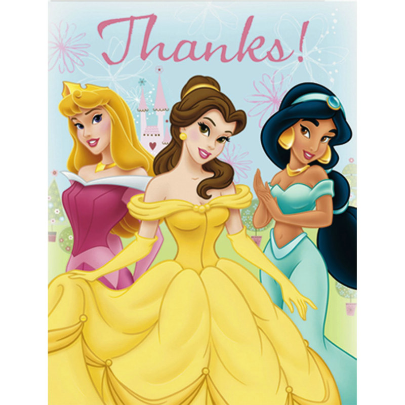 Disney's Princess Fairy Tale Friends Thank You Cards (8 count) - Click Image to Close