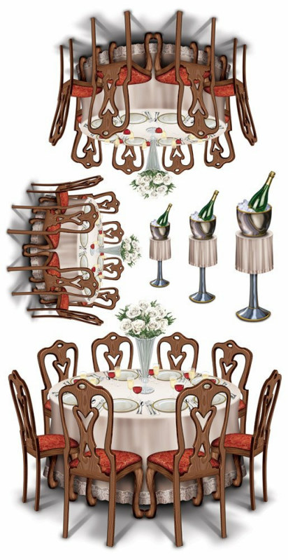 Black-Tie Dining Props Wall Add-Ons - Click Image to Close