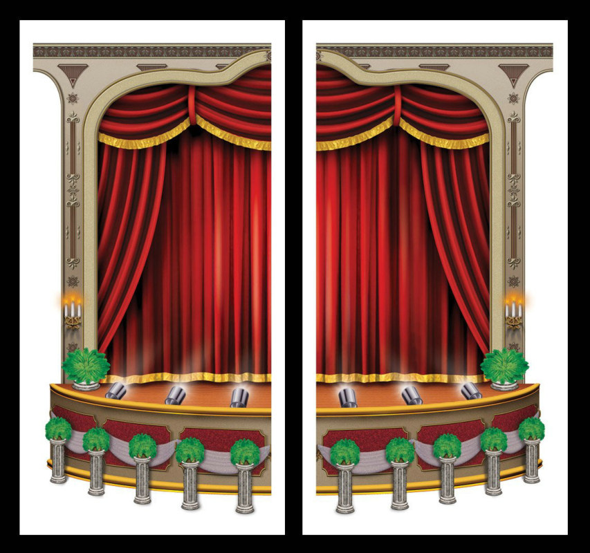 5' Black-Tie Stage Prop Wall Add-On - Click Image to Close