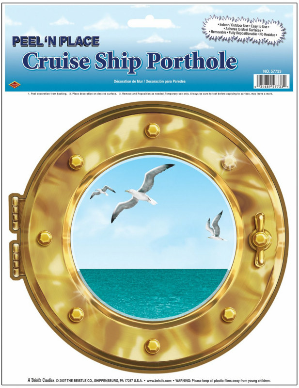 Peel 'N Place Cruise Ship Porthole - Click Image to Close