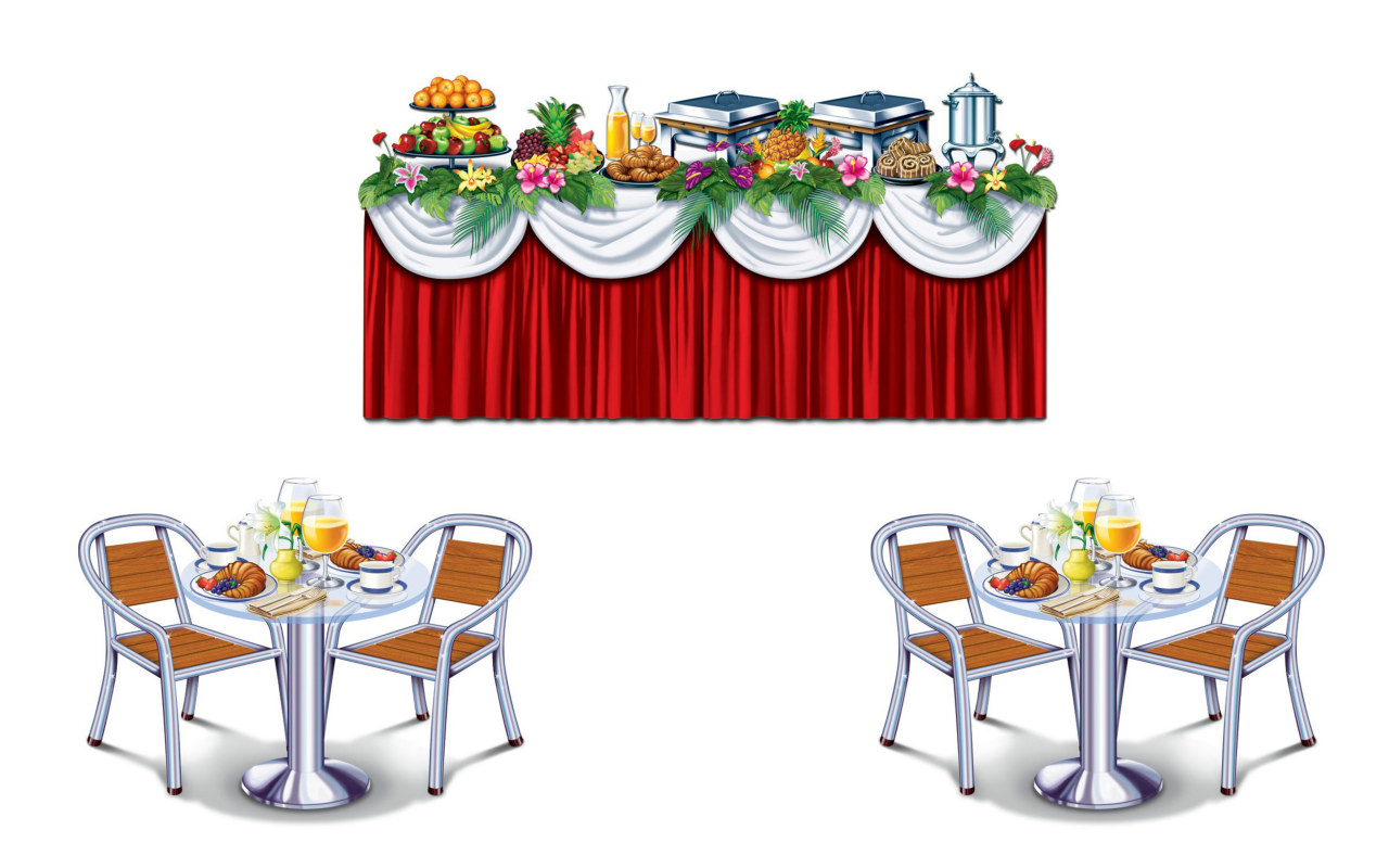 5' Cruise Ship Buffet Props Wall Add-Ons - Click Image to Close