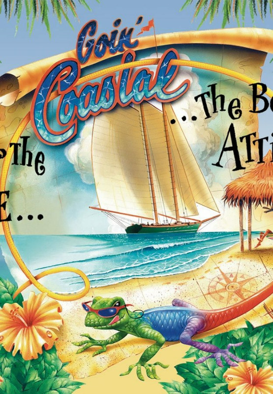 Goin' Coastal Plastic Tablecover
