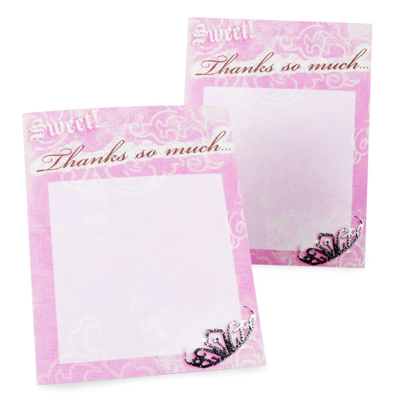 Sweet 16 Birthday Imprintable Thank You Notes (8 count) - Click Image to Close