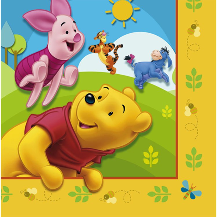 Pooh and Friends Lunch Napkins (16 count) - Click Image to Close