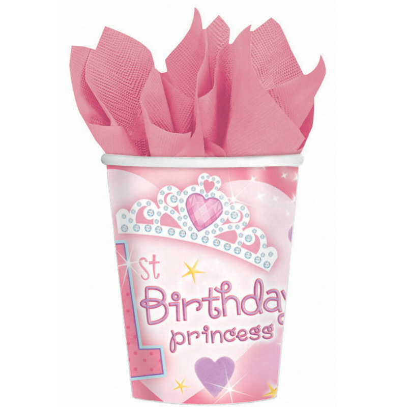 1st Birthday Princess 9 oz. Paper Cups (18 count) 1st Birthday Princess 9 oz. Paper Cups (18 count)