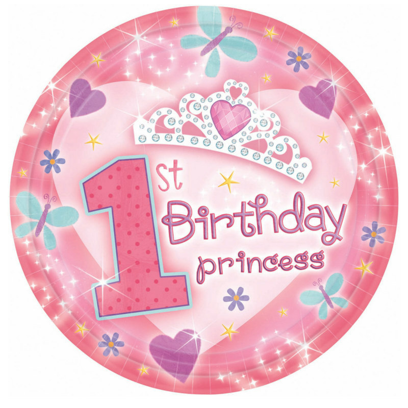 1st Birthday Princess 18" Foil Balloon