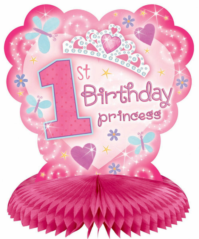 1st Birthday Princess Honeycomb Centerpiece - Click Image to Close