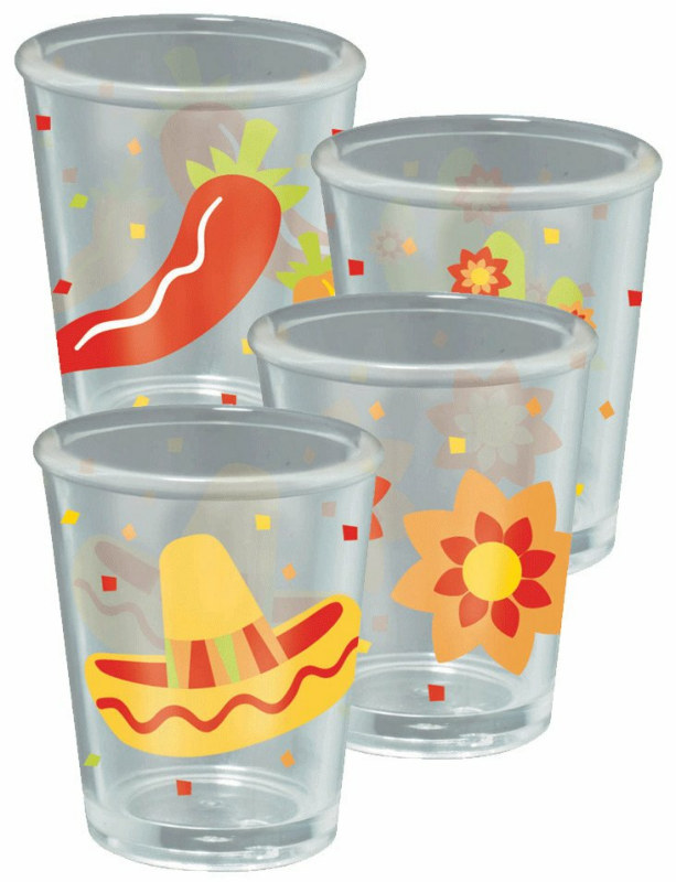 Fiesta Shot Glass Set (4 count) - Click Image to Close