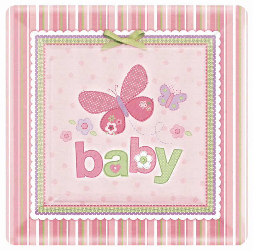 Carter's Baby Girl Square Dinner Plates (8 count) - Click Image to Close