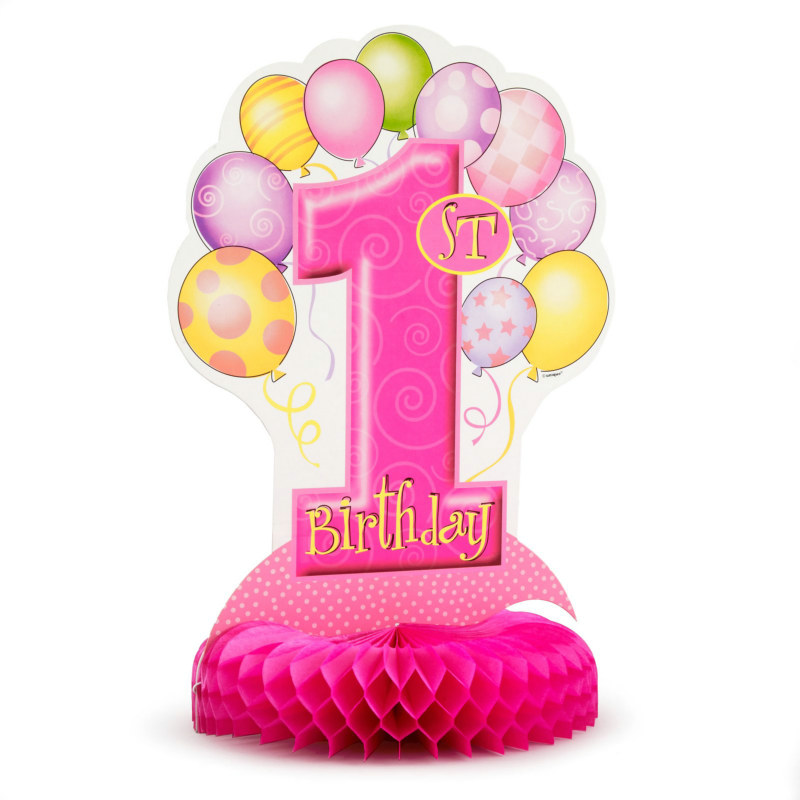 My 1st Birthday Pink Centerpiece