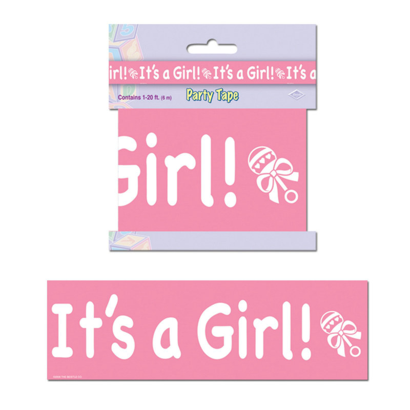 20' It's A Girl Party Tape - Click Image to Close