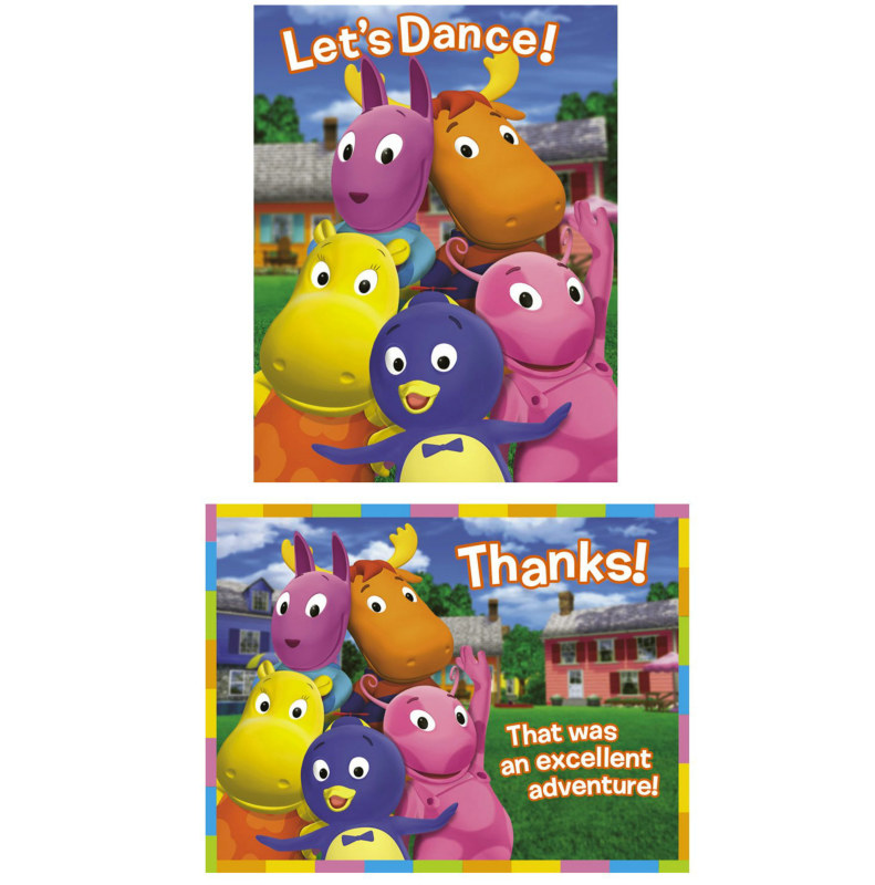 Backyardigans 8 Invitations and 8 Thank You Postcards - Click Image to Close