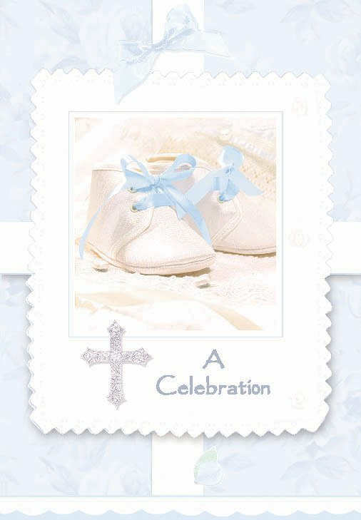 Tiny Blessing Blue Invitations (8 count) - Click Image to Close