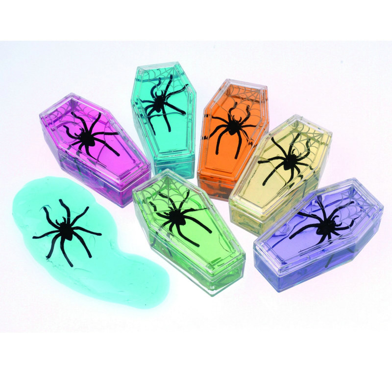 Coffin Shape Slime with Spiders Asst. (1 count)