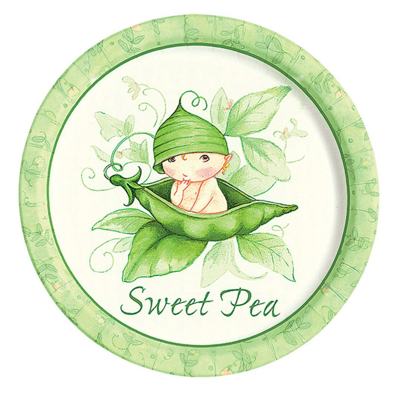 Sweet Pea Dinner Plates (8 count) - Click Image to Close