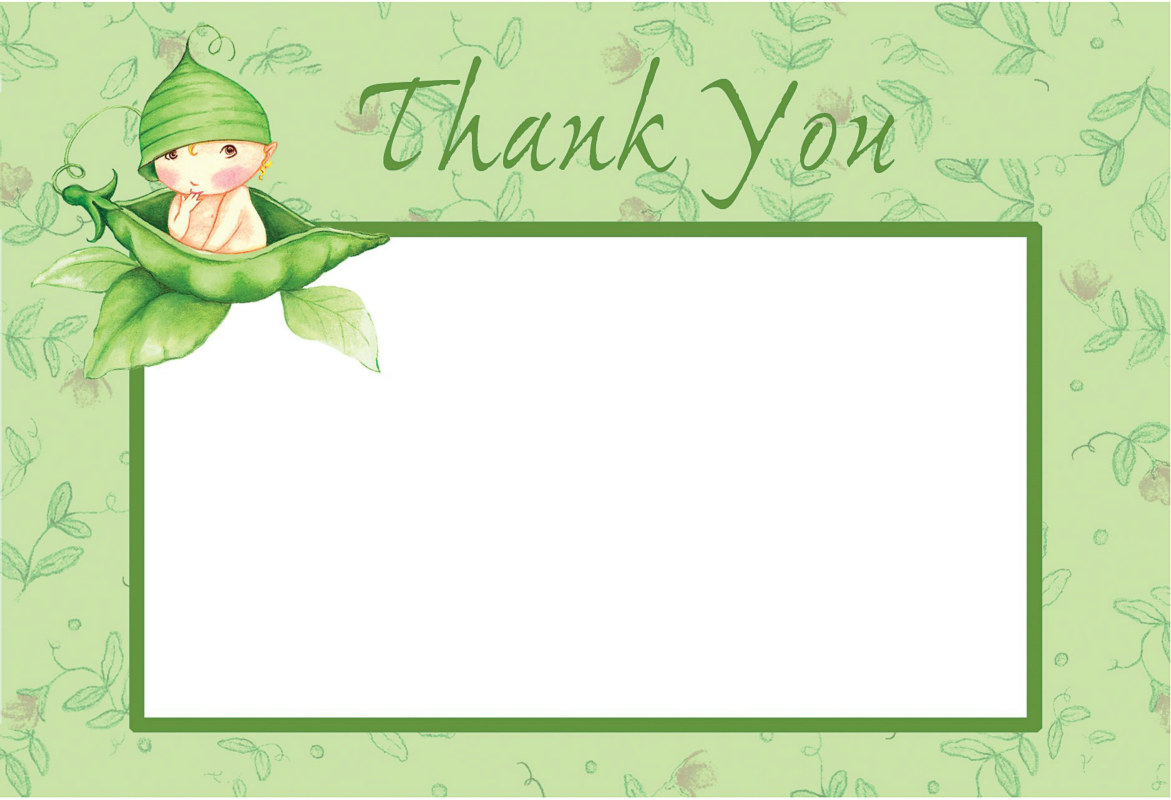 Sweet Pea Thank You Postcards (8 count) - Click Image to Close