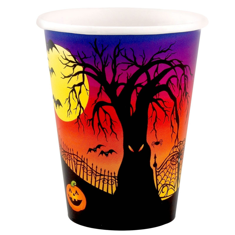 Haunted Hill 9 oz Paper Cups (8 count) - Click Image to Close