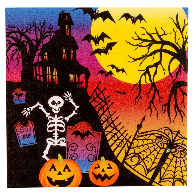 Haunted Hill Lunch Napkins (16 count) - Click Image to Close