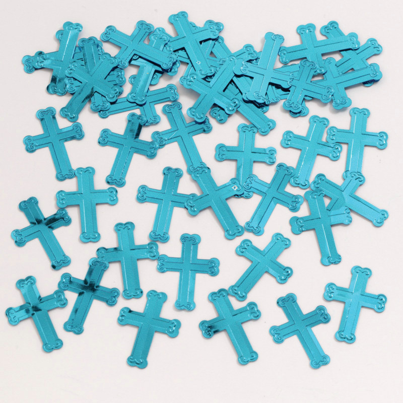 Blue Cross Confetti - Click Image to Close