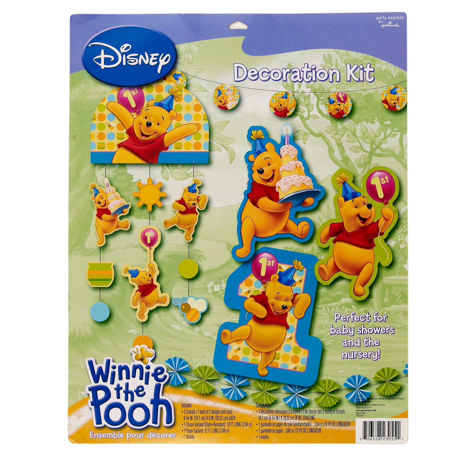 Pooh's First Birthday Decoration Set - Click Image to Close