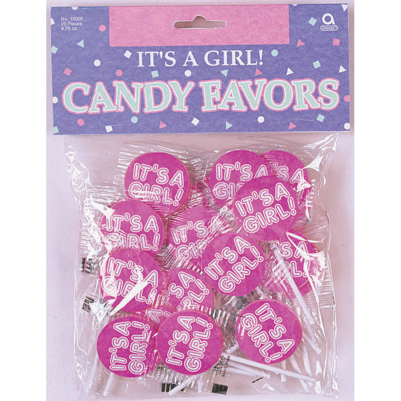 Candy Suckers - It's a Girl (25 count) - Click Image to Close