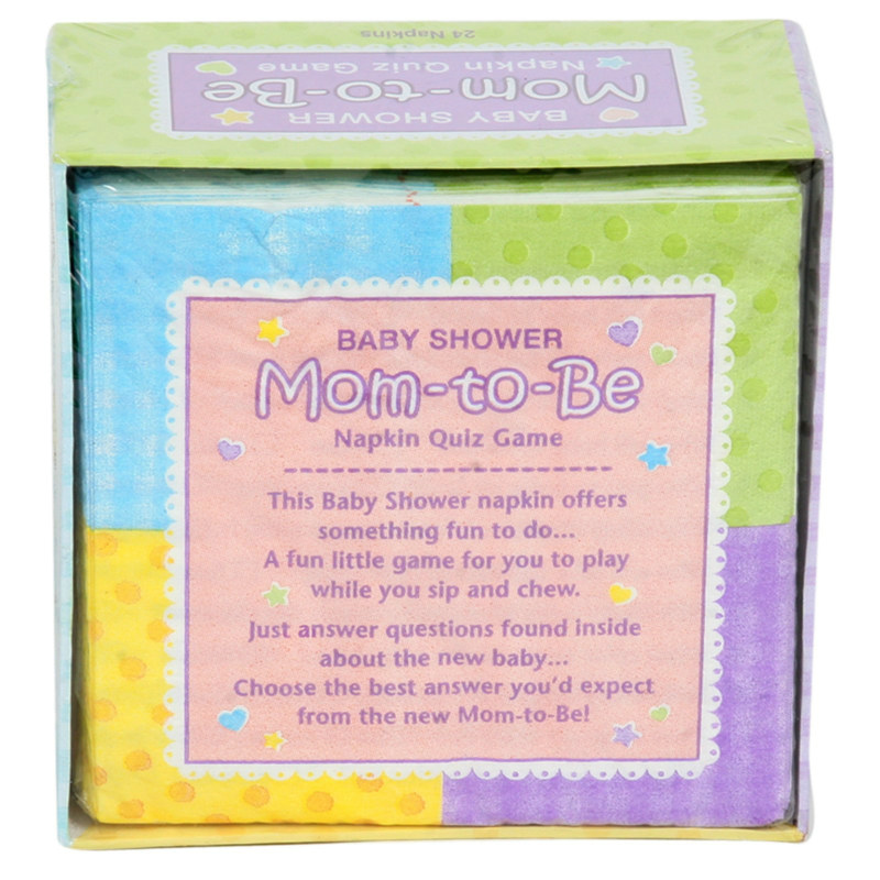 Baby Shower Napkins with Trivia Game (24 count) - Click Image to Close