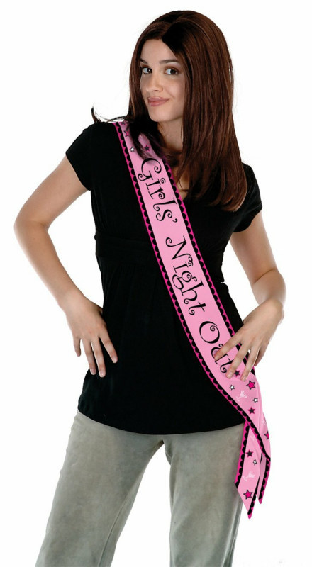 Girls' Night Out Satin Sash - Click Image to Close