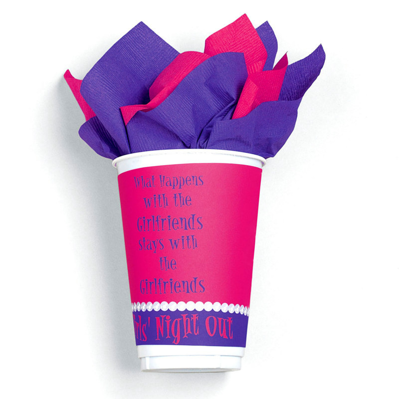 Girls' Night Out 16 oz. Plastic Cups (8 count) - Click Image to Close