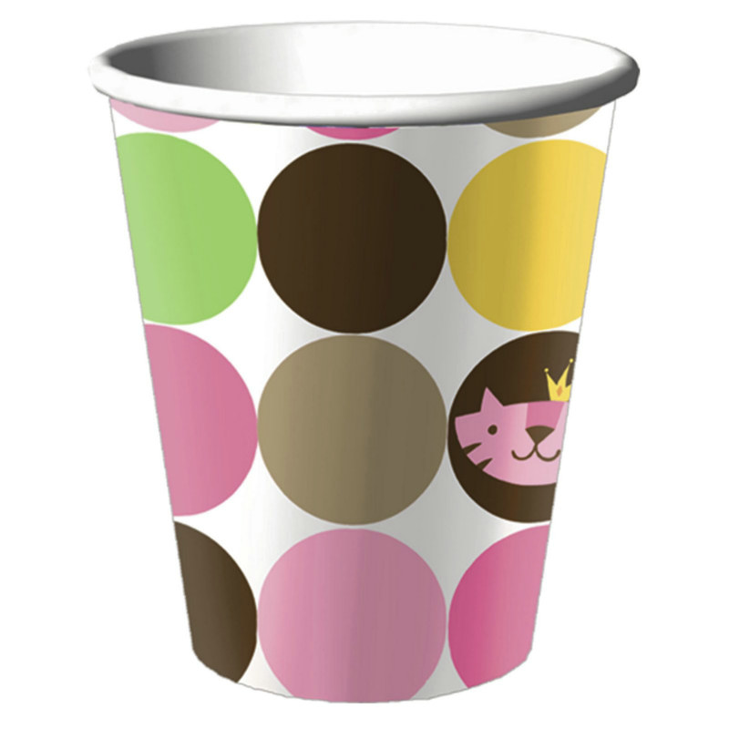 Queen of the Jungle 9 oz. Paper Cups (8 count) - Click Image to Close