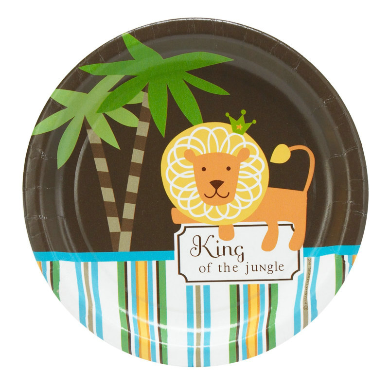 King of the Jungle Dessert Plates (8 count) - Click Image to Close