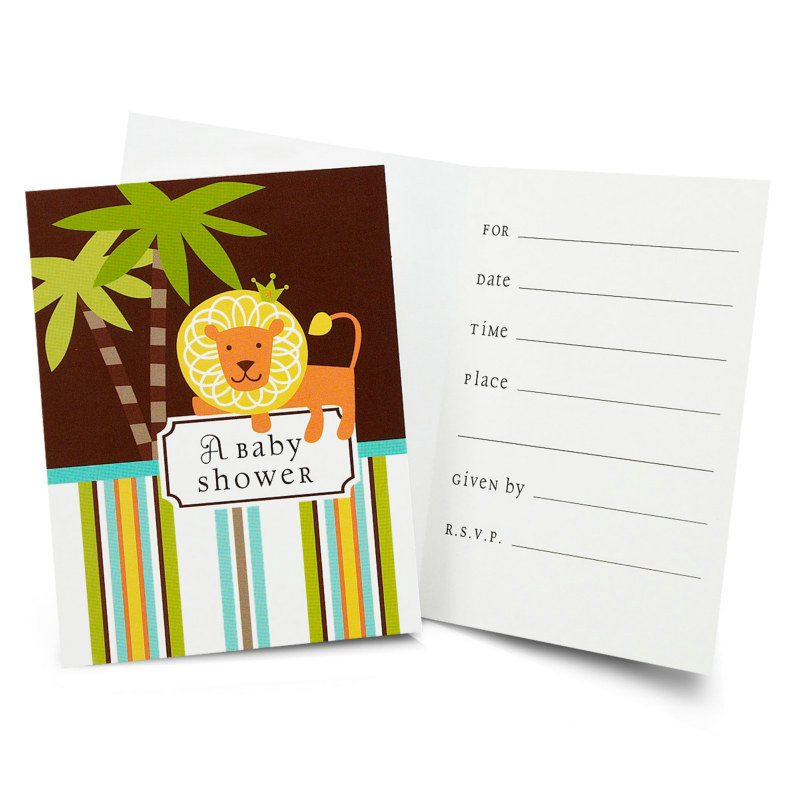 King of the Jungle Invitations (8 count)