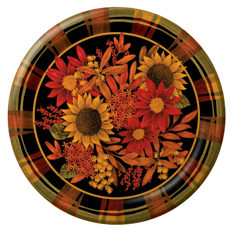 Autumn Floral Dessert Plates (8 count) - Click Image to Close