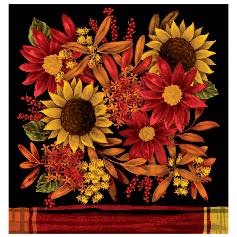 Autumn Floral Plastic Tablecover