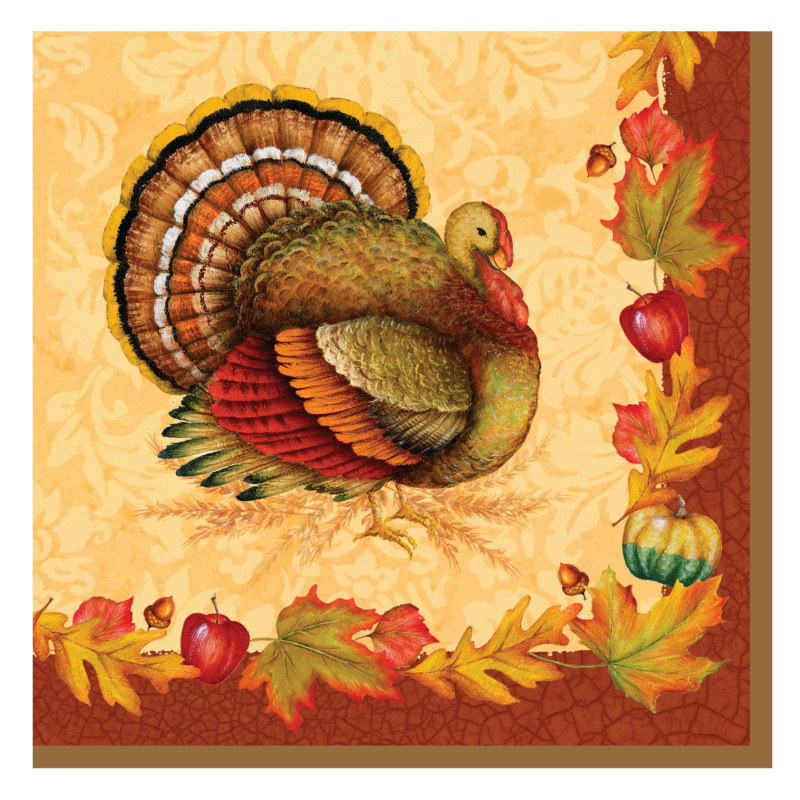 Thanksgiving Blessing Lunch Napkins (16 count) - Click Image to Close