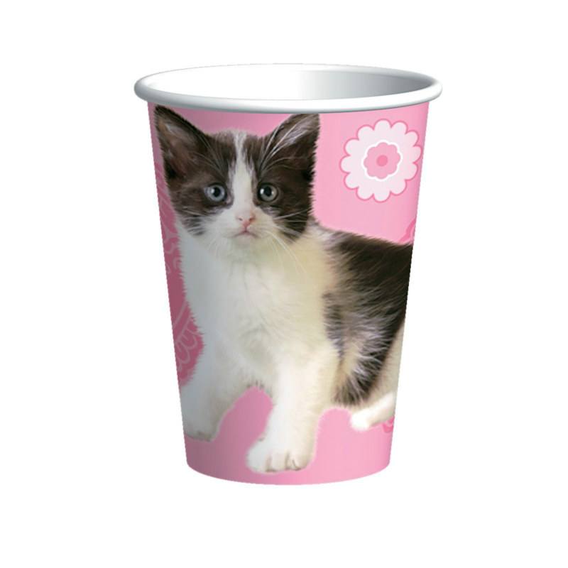 Party Cats 9 oz. Paper Cups (8 count) - Click Image to Close