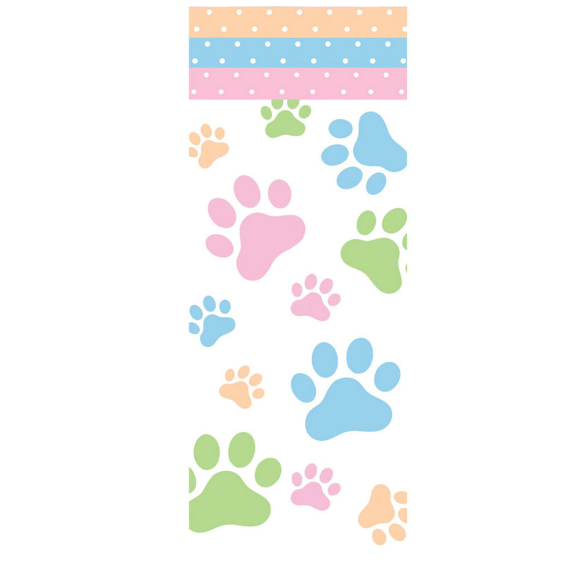 Dog Paws Plastic Tablecover - Click Image to Close