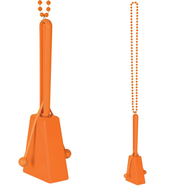 Orange Beads with Clacker - Click Image to Close