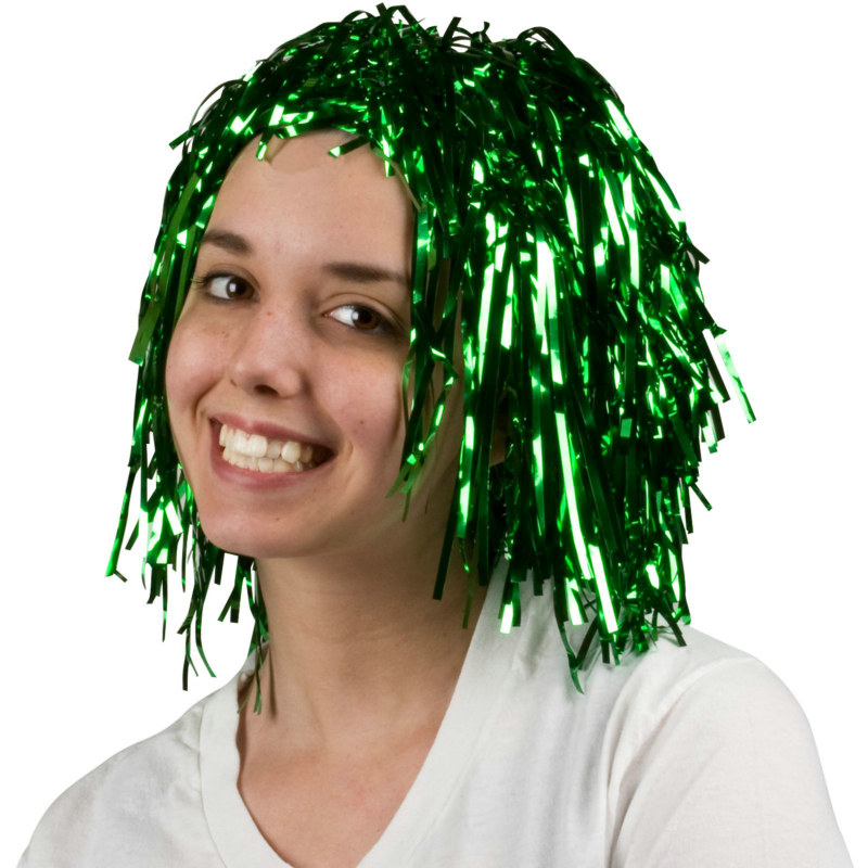 Green Pom Pom Head Wig