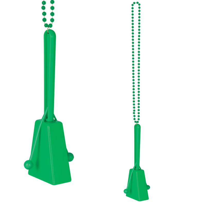 Green Beads with Clacker - Click Image to Close