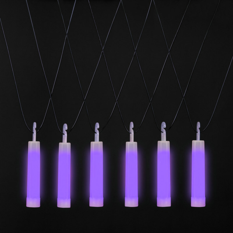 Purple Lightstick Necklaces (12 count) - Click Image to Close