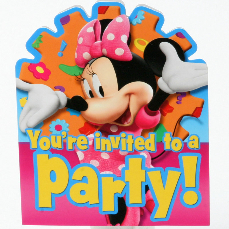 Minnie Mouse Invitations (8 count) - Click Image to Close