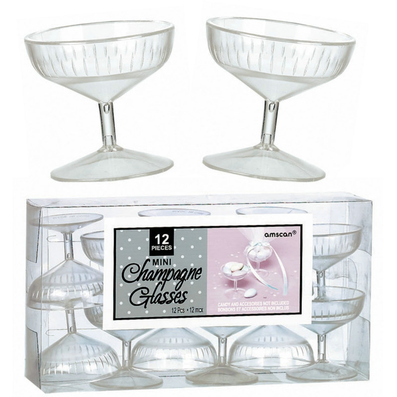 Mini Champagne Glass Sets (12 count) - Click Image to Close