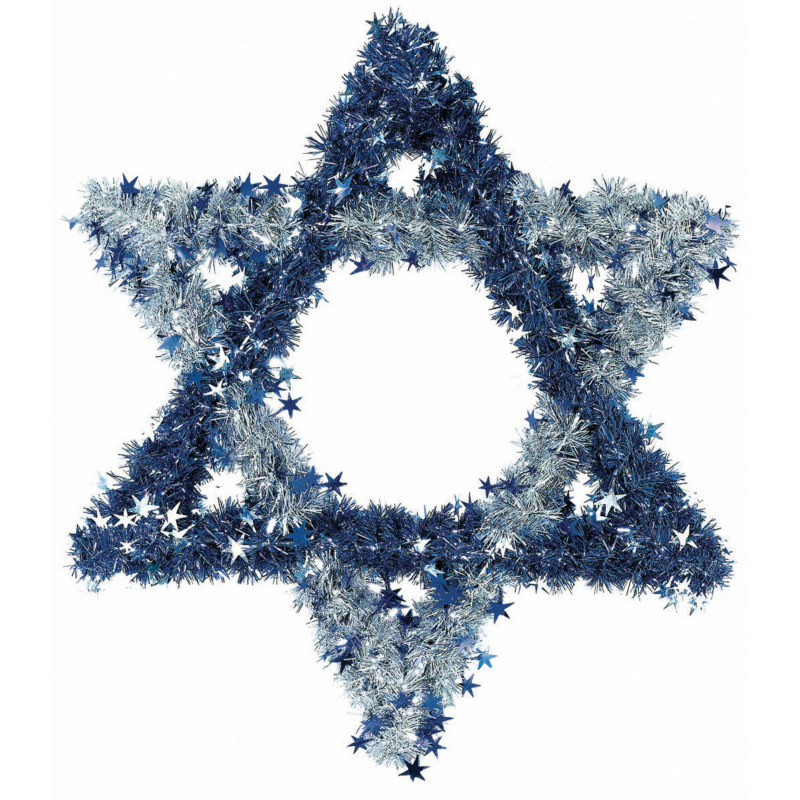 Hanukkah Star Tinsel Wreath