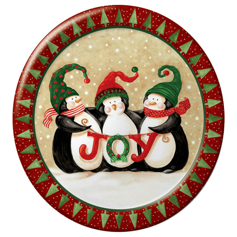 Winter Friends Dessert Plates (8 count) - Click Image to Close