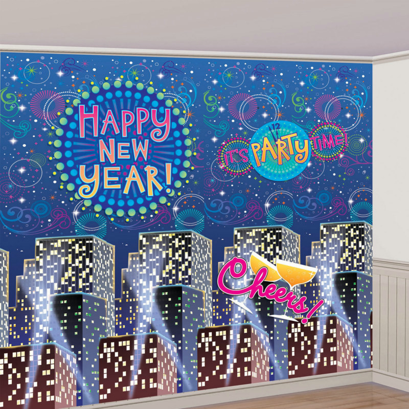 New Year's Giant Decorating Scene