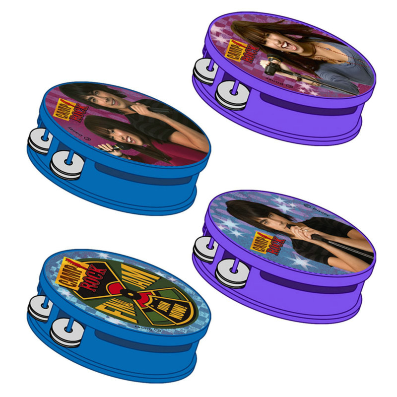 Camp Rock Tambourines Assorted (4 count) - Click Image to Close