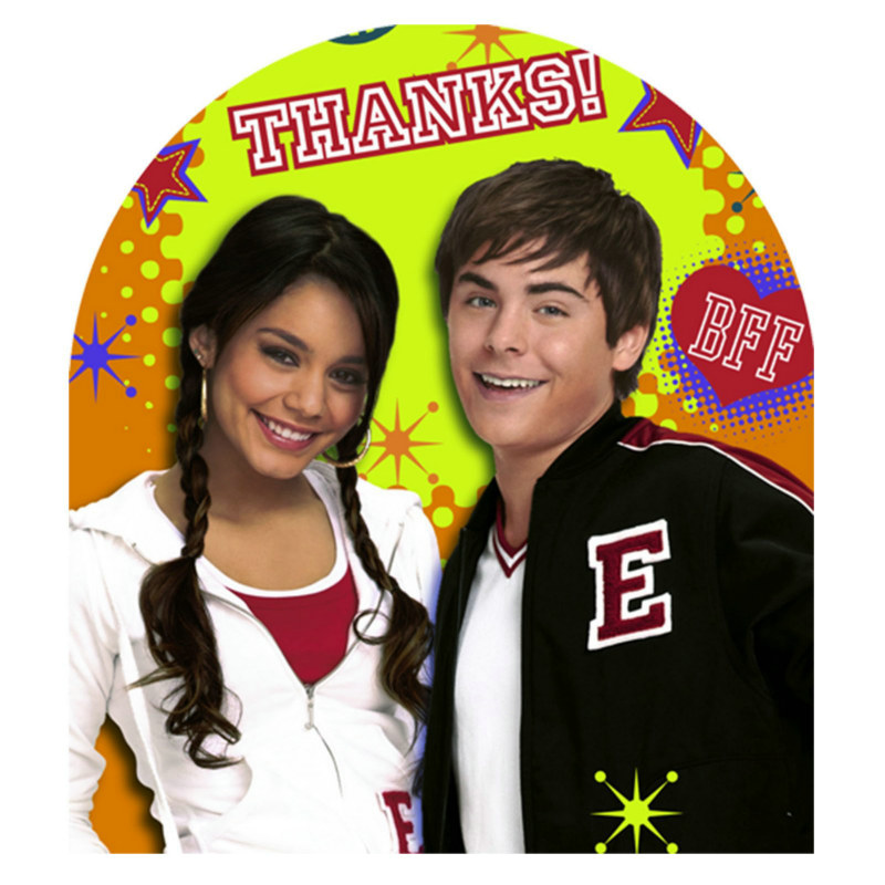 High School Musical: Friends 4 Ever Thank You Cards (8 count) - Click Image to Close